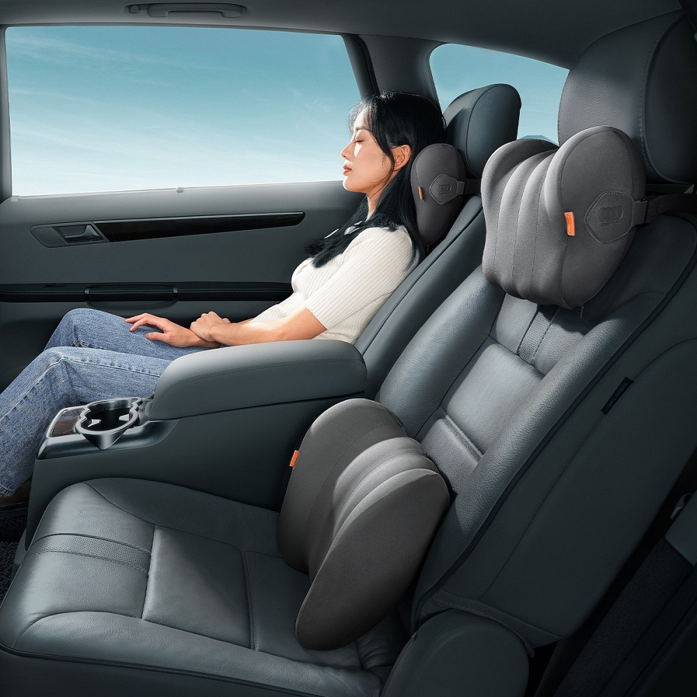 Подушка подголовник Baseus ComfortRide Series Car Headrest Pillow Cluster Black Одесса - изображение 9
