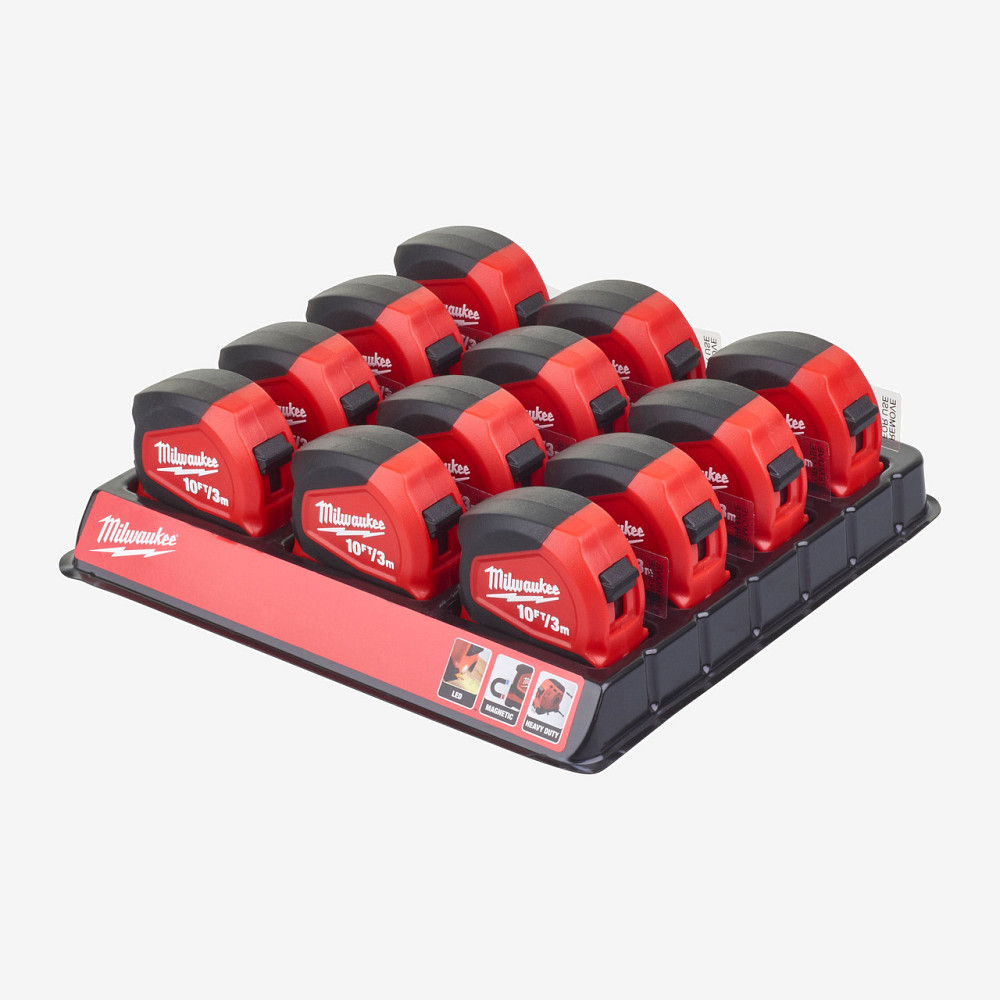 Рулетка метрическая MILWAUKEE с LED подсветкой, 3м, (12мм) Одесса - изображение 4