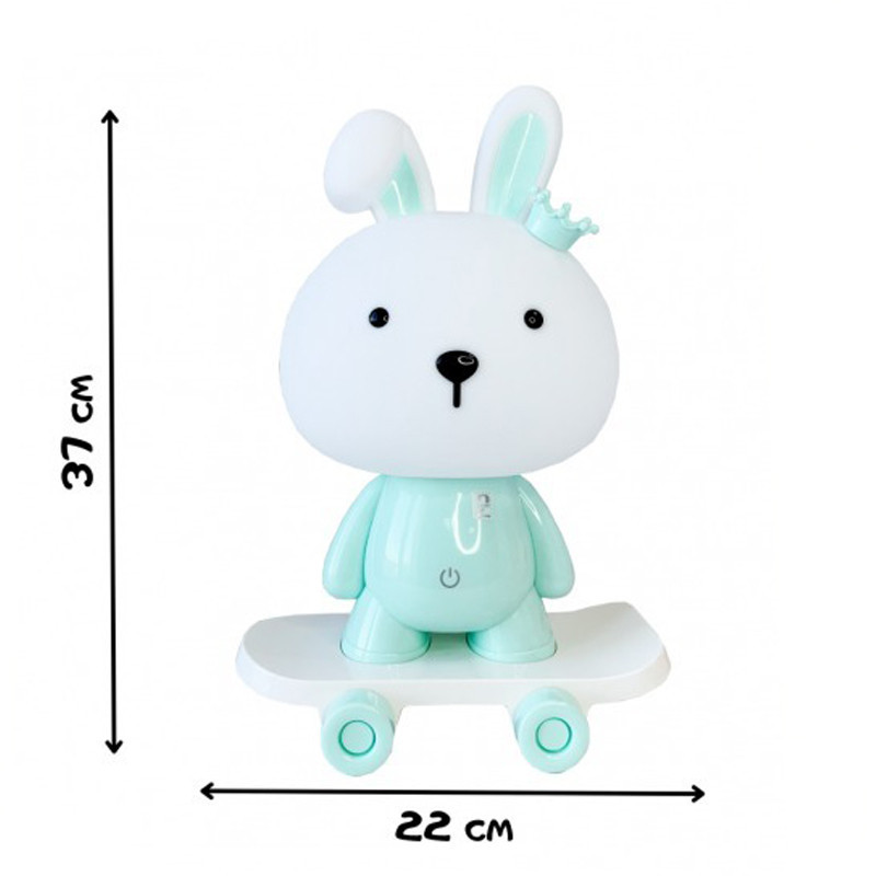 Нічник дитячий «Зайчик на скейті» MGZ-1407(Blue) живлення від USB Вінниця - фото 2