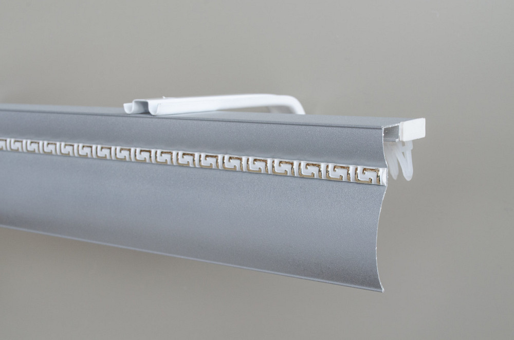 Алюмінієвий карниз БР-12 сірий металік, молдинг на вибір 2, Світло-сірий Бровари - фото 1