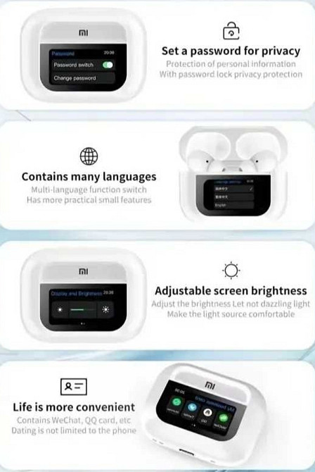 Беспроводные наушники с дисплеем Xiaomi Tour Pro6 ANC Black Screen. Киев - изображение 5