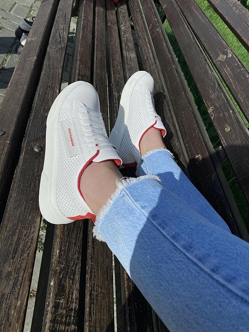 Kentro Кросівки жіночі KENTO 1530 білий/червоний (весна-літо, шкіра натуральна) (3502) Коломия - фото 8