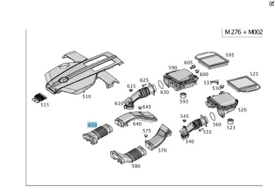 Mercedes-Benz  A2760902011 Впускний повітропровід на двигун ML/GLE W166 GLE Coupe C292 GL/GLS X166 Одесса