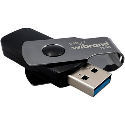 USB флеш накопитель Wibrand 16GB Lizard Black USB 3.2 (WI3.2/LI16P9B) Винница - изображение 1