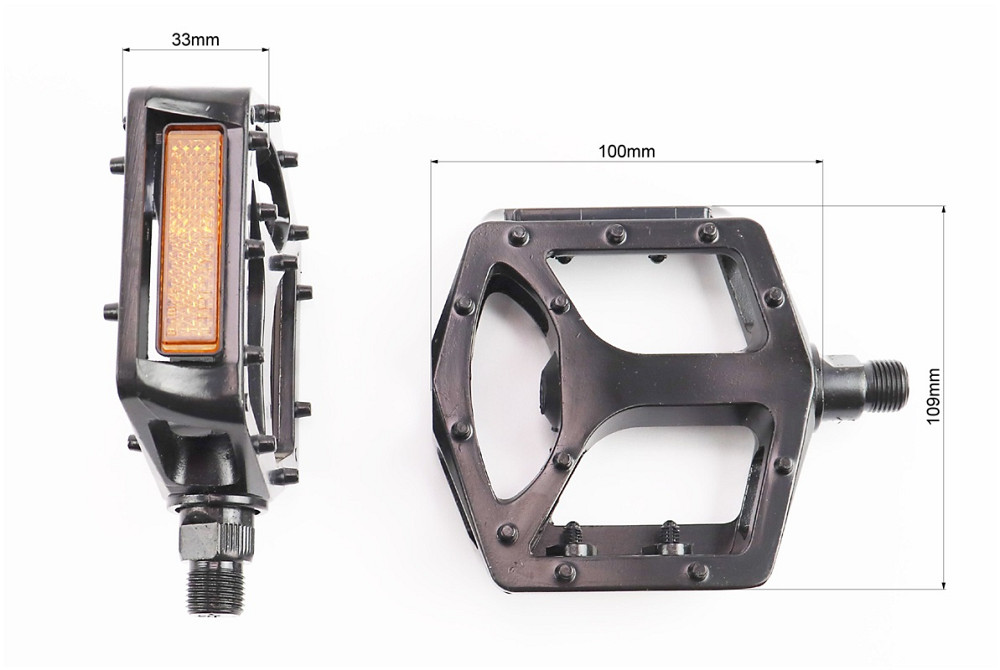 Педалі BMX 9/16" (113x108x26mm) алюмінієві, чорні NWL-316 Київ - фото 2
