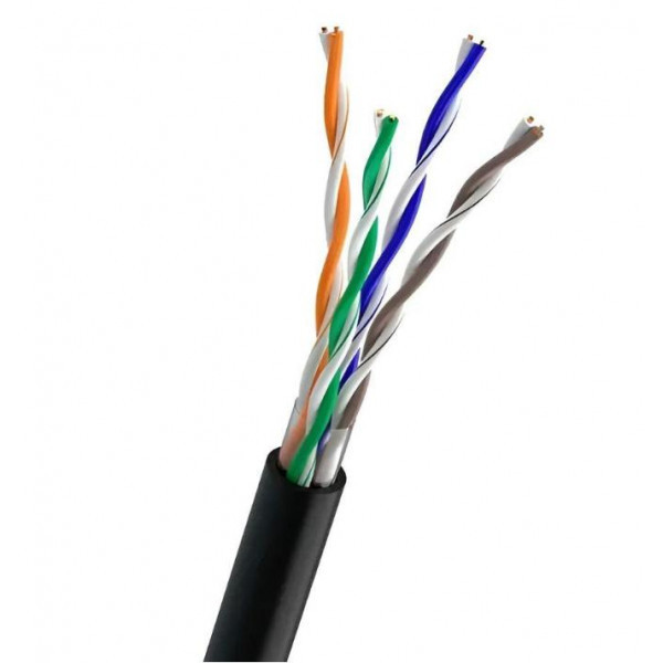 Кабель UTP Cat-5e Ok-NET, КПП-ВП (100) 4х2х0,51 (бухта 500м) для зовнішньої прокладки (49219M500) Киев - изображение 1