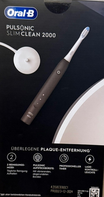 Oral-B Pulsonic SlimClean 2000 Black – звукова зубна щітка. Київ - фото 3