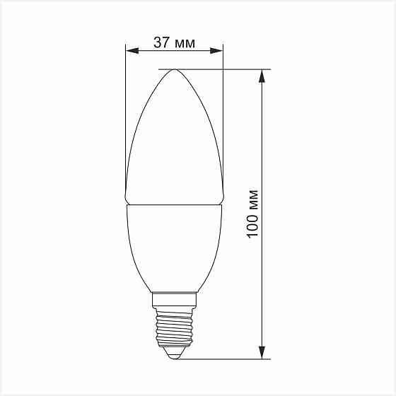 Лампа LED C37 6W E14 4100К 220V Titanum Житомир