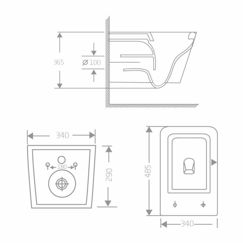 Унітаз підвісний Qtap Crow Ultra Quiet 485×340×290 мм, Matt Black, із сидінням Slim Duroplast/Soft-close/ Quick Release Київ - фото 2