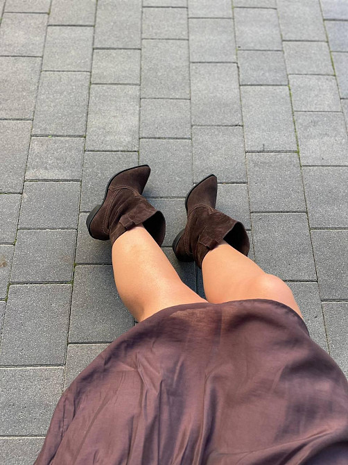 Без бренда Черевики жіночі Notta bene KV-0224/1 шоколадні (весна-осінь, замша натуральна) (6052 Коломыя - изображение 9