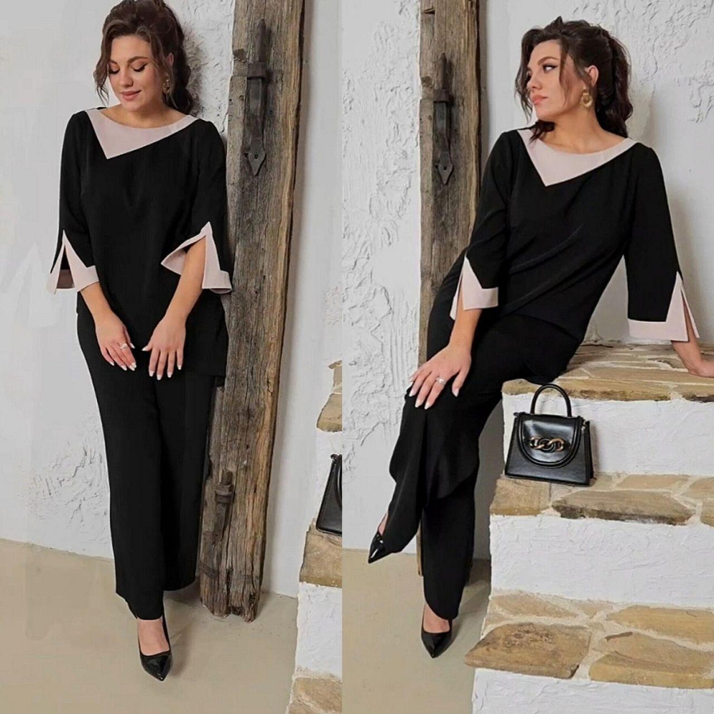 Женский повседневный классический костюм двойка крепдайвинг 64/66 Одесса - изображение 6