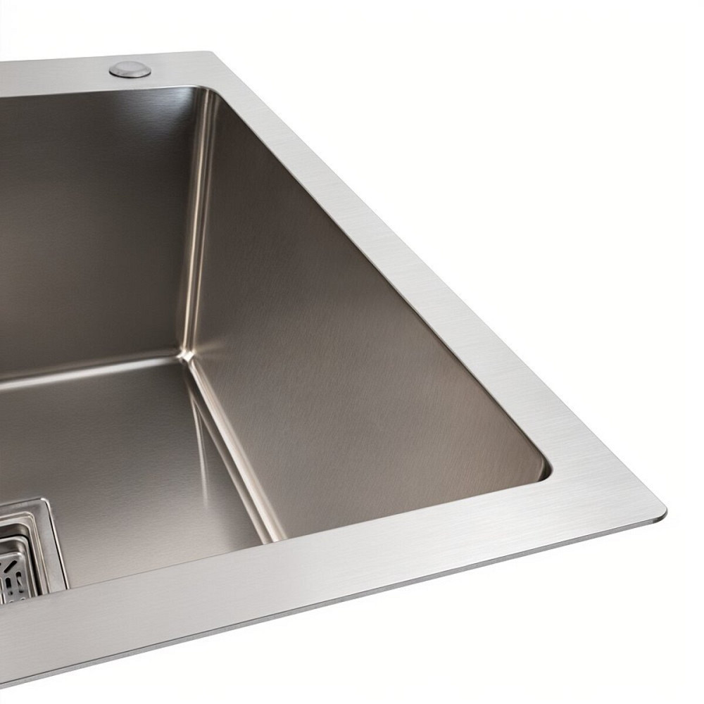 PLATINUM Мийка нержавійка Platinum Handmade 78*50B R (два отвори ,квадратний сифон 3.0/1.0) Коломыя - изображение 3