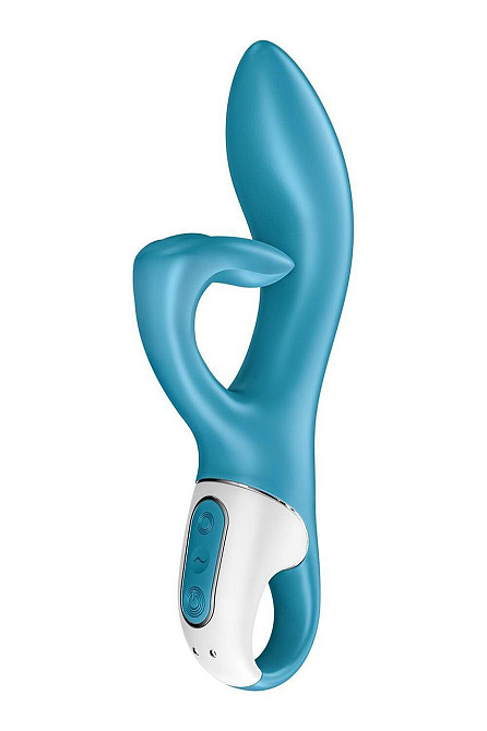 Вібратор-кролик із потрійним відростком Satisfyer Embrace me Turquoise, 2 мотори, діаметр 3,6 см Sex Aura Київ - фото 1