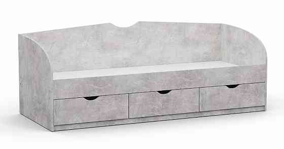 Кровать односпальная L-8, Бетон, 2030х834х766 Львов