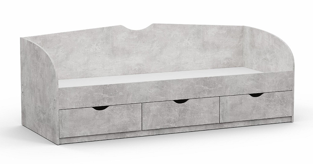 Ліжко односпальне L-8, Бетон, 2030х834х766 Львів - фото 1