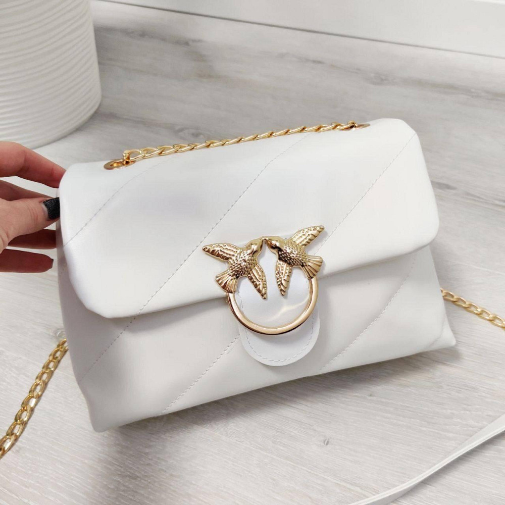 Брендова жіноча сумка. Жіноча біла сумка маленька через плече. 873 Київ - фото 6