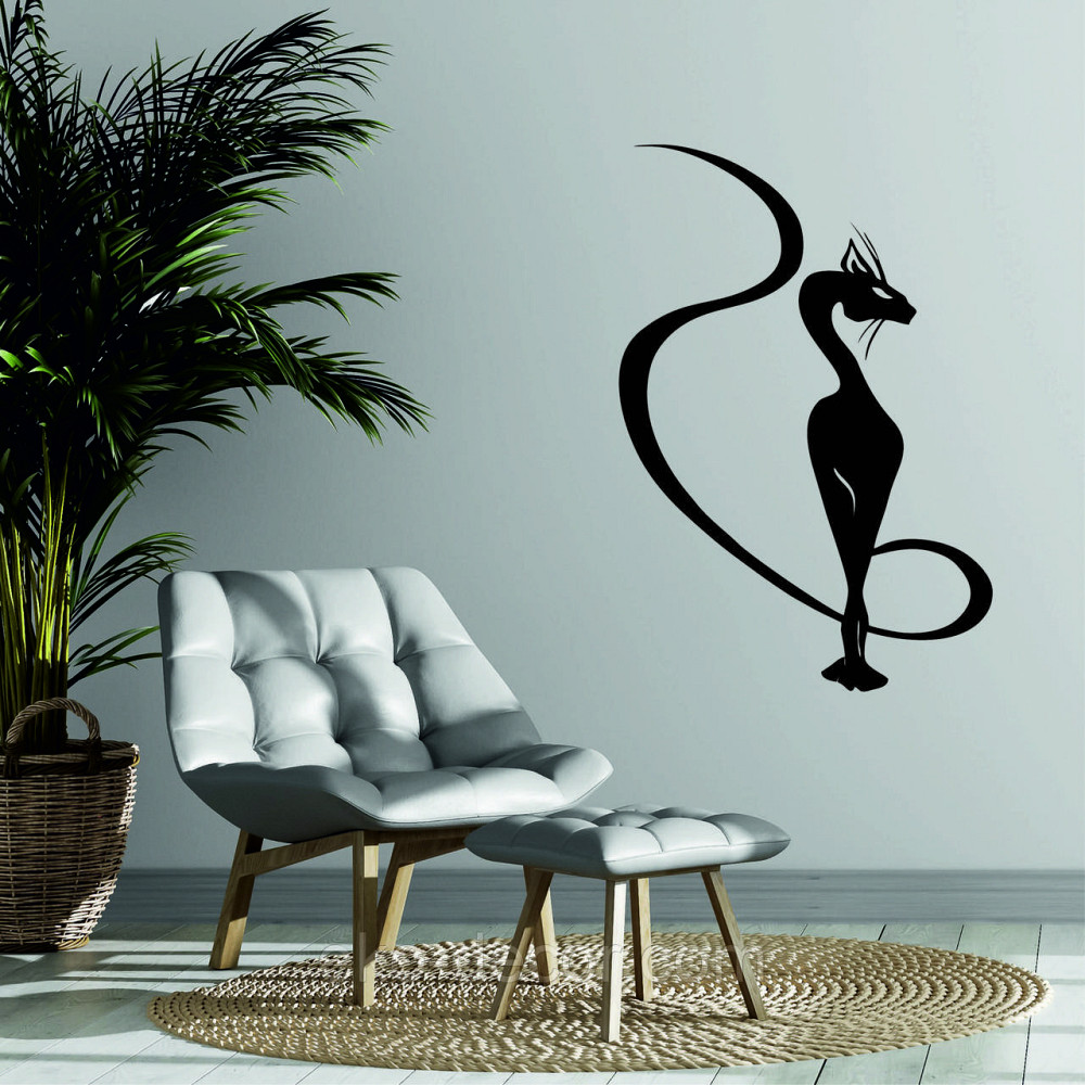 Декоративное настенное 3D Панно «Кот» Декор на стену с объемом 70*47 см, Черный Киев - изображение 6