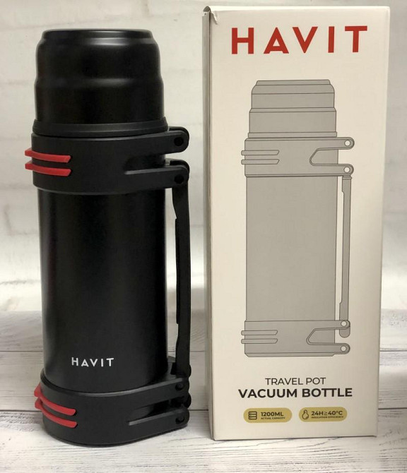 Термос 800мл чорний Havit HV-TM003 Житомир - фото 3