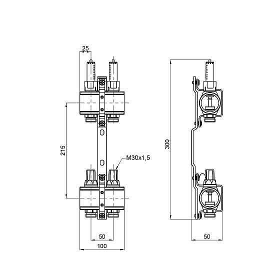Колектор із витратами Thermo Alliance Forte 1" 2 виходи SF001W2 Київ