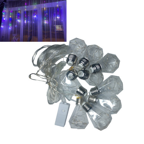 Гірлянда світлодіодна новорічна кольорова 150 LED ламп, розмір 3x1.5м, святкове оздоблення Київ - фото 1