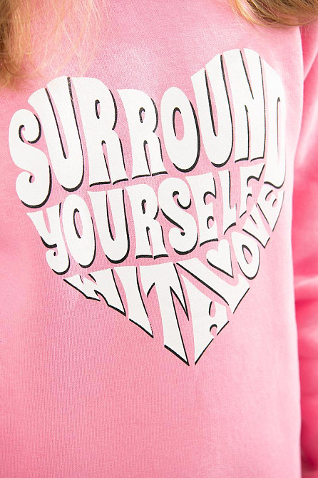 Худі-джемпер дитяче з капюшоном для дівчинки, рожеве, тринитка, топ Київ - фото 5