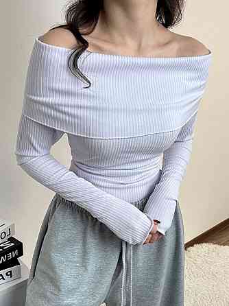 Жіноча романтична кофточка з закотом турецький рубчик мустанг Молочний, 46/48 Одеса