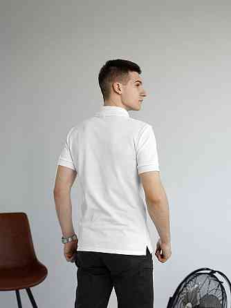 Біле базове чоловіче поло веса/літо Pobedov Royal Batal Київ