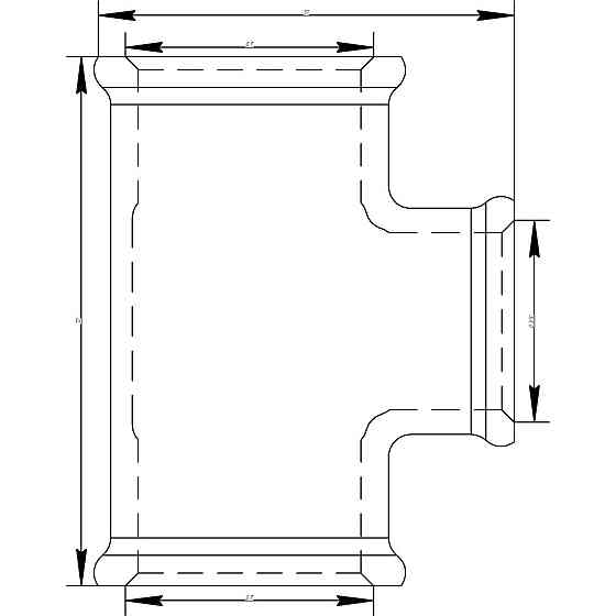 Трійник VIEGA 3130 1″x3/4″х1″ ВВВ (264420) (000002812) Київ