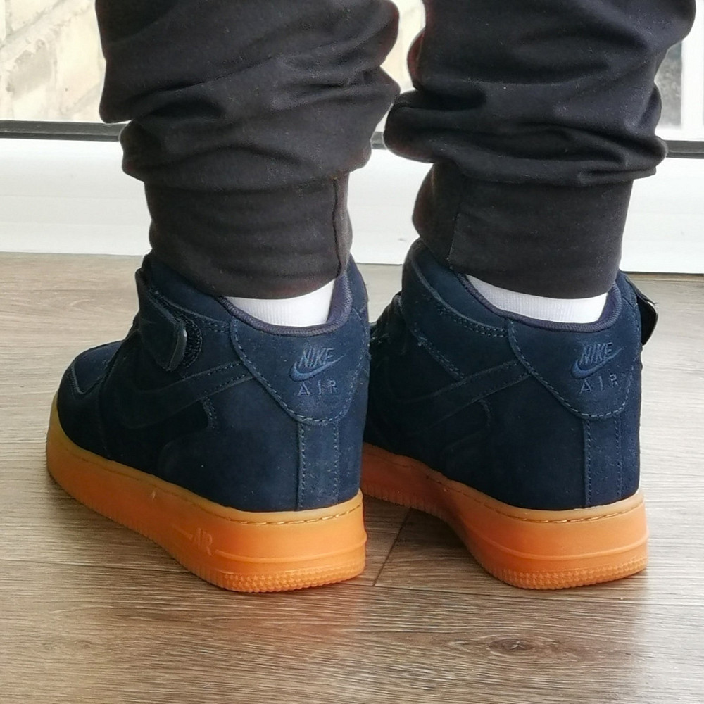 Кросівки Nike Force Високі Сині жіночі Форси Замшеві Найк (розміри: 37,38,39,40,41) Дніпро - фото 4