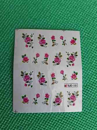 Наклейки для дизайна ногтей розы - размер стикера 6*5см, инструкция по применению есть в описании товара Киев
