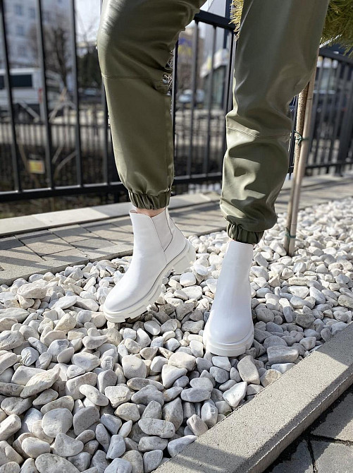 Жіночі черевики GREMMY білі натуральна шкіра висота 13 см розмір 39 (4302) Коломия - фото 3