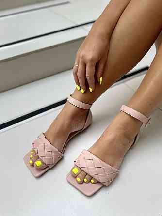 Meideli Босоніжки жіночі пудрові MEIDELI E839-33 літні, еко-шкіра/ Модні босоніжки на плоскій п Коломыя