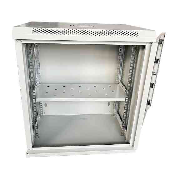 Шкаф настенный серверный GEAR 12U 600x600х600 мм серый с полкой (GWMSN-12U-600-600G) Киев