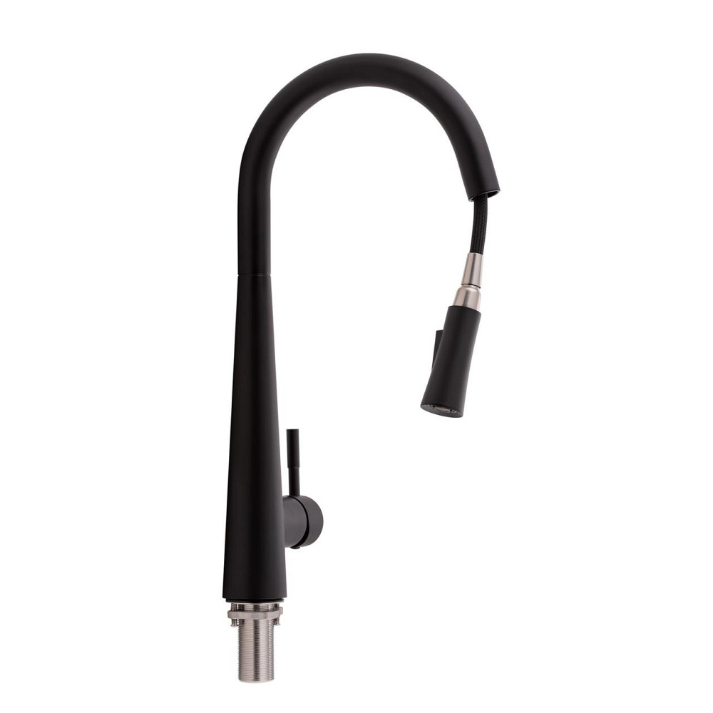 Змішувач для кухні Qtap Evicka з висувним виливом QTEVI9135103UB Black Matt Київ - фото 14