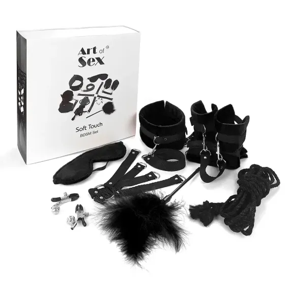Набір БДСМ Art of Sex - Soft Touch BDSM Set, 9 предметів, Чорний Львів