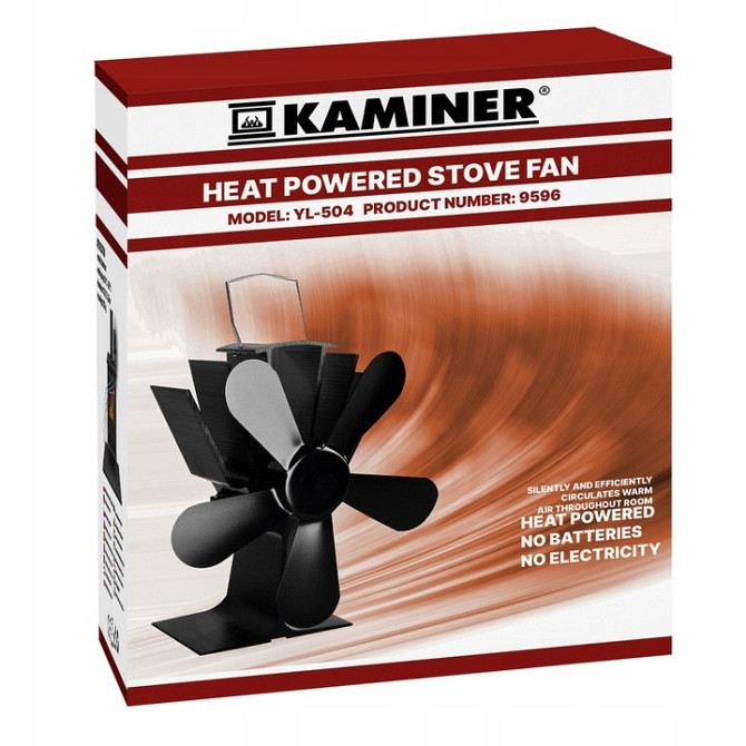 Камінний Вентилятор 5-лопатевий із алюмінію Kaminer (9596) Діапазон 60°C – 345°C Нововолинськ - фото 8