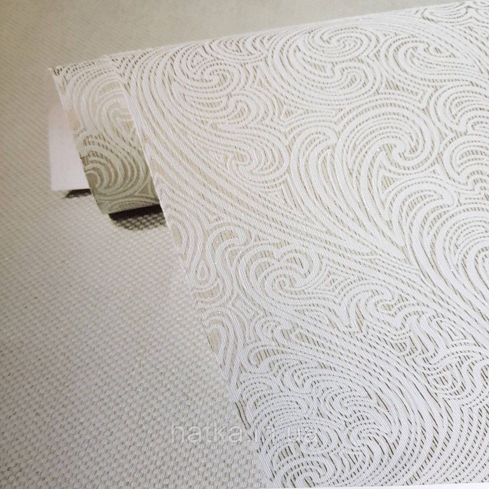 Шпалери метрові вінілові на флізелін Villa Marburg Lombardi вензель великий структурний блакитні на Київ - фото 4