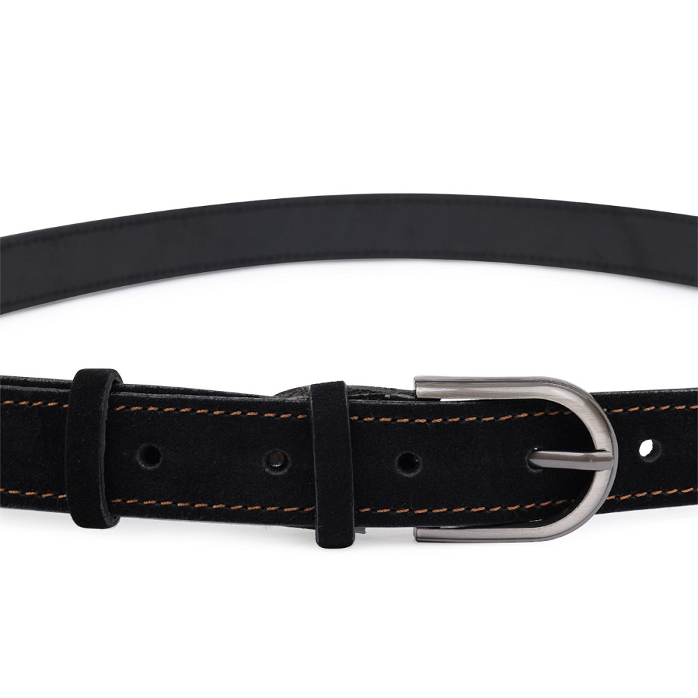 Замшевый ремень для женщин Vintage 20799 Черный Киев - изображение 6