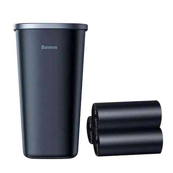 Автомобільний сміттєвий контейнер Baseus Dust-free Vehicle-mounted Trash Can（TrashBag 3 roll / 90）Black CRLJT-A01 Одеса