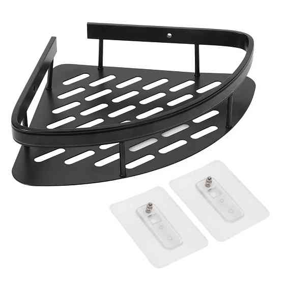 Полиця у ванну 28 х 21 х 4,3см,Чорна,1 шт SBR Київ