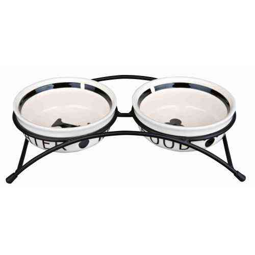 Миски Trixie Eat on Feet для собак, на металлической подставке, керамические, 13 см, 2х250 мл Киев