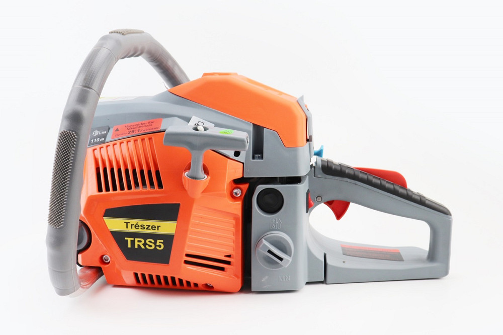 Бензопила TRESZER TRS5 45cc (2,8кВт. шина 15", ланцюг 325-1,5-64зв. квад. зуб) з підкачуванням, плавний пуск Київ - фото 2