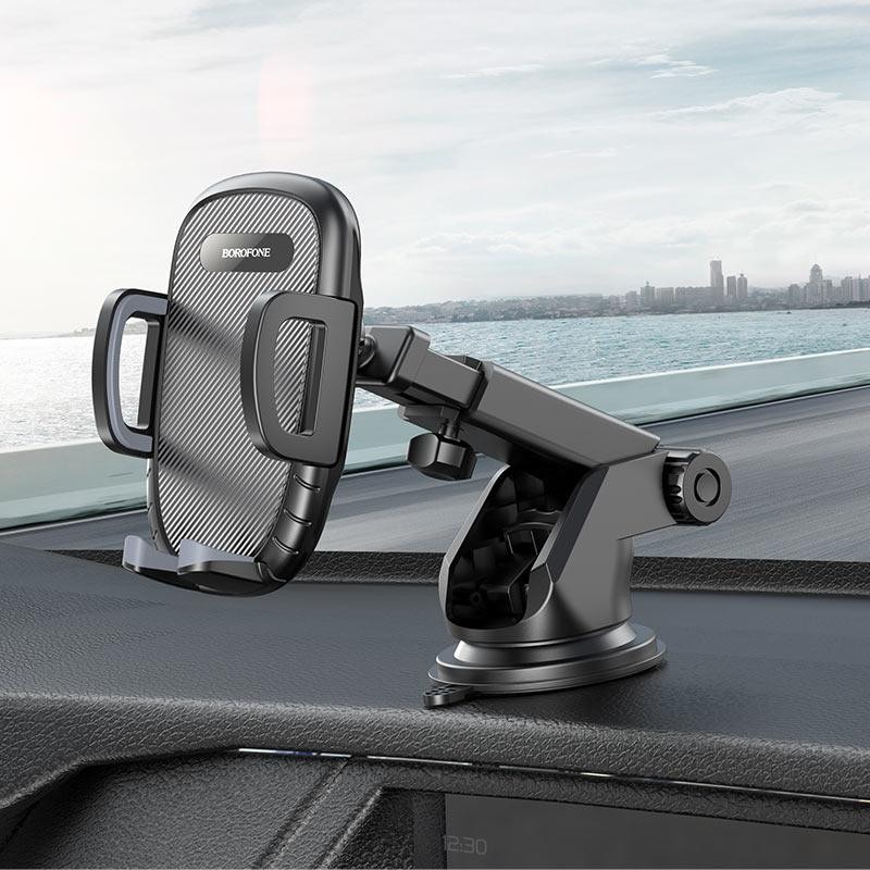 Автотримач для телефона BOROFONE BH53 Windy center console car holder Black Grey Київ - фото 7