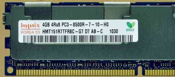 Модуль пам'яті HYNIX 4 ГБ PC3-8500R DDR3-1066 ECC 4RX8 CL7 (HMT151R7TFR8C-G7) Дніпро