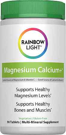 Магний и Кальций Rainbow Light Magnesium Calcium+™, 90 Caplets Луцк