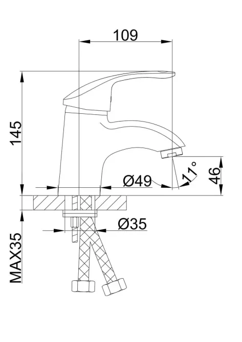 Змішувач для умивальника Frap F1021 хром Київ - фото 7