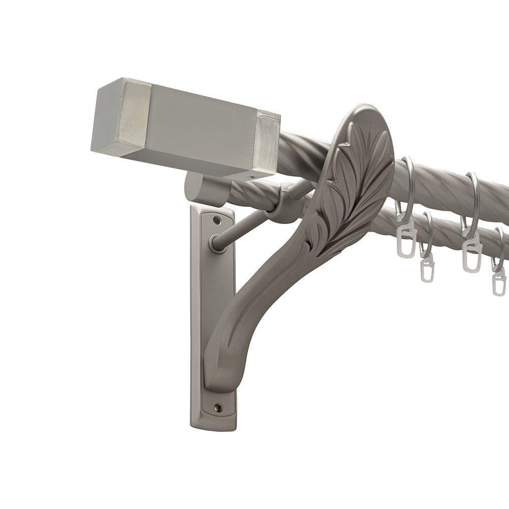 Карниз Orvit Квадро металевий дворядний ретро скручена труба кільце металеве Сатин 25\19 мм 200 см (00-00016840) Львів - фото 1