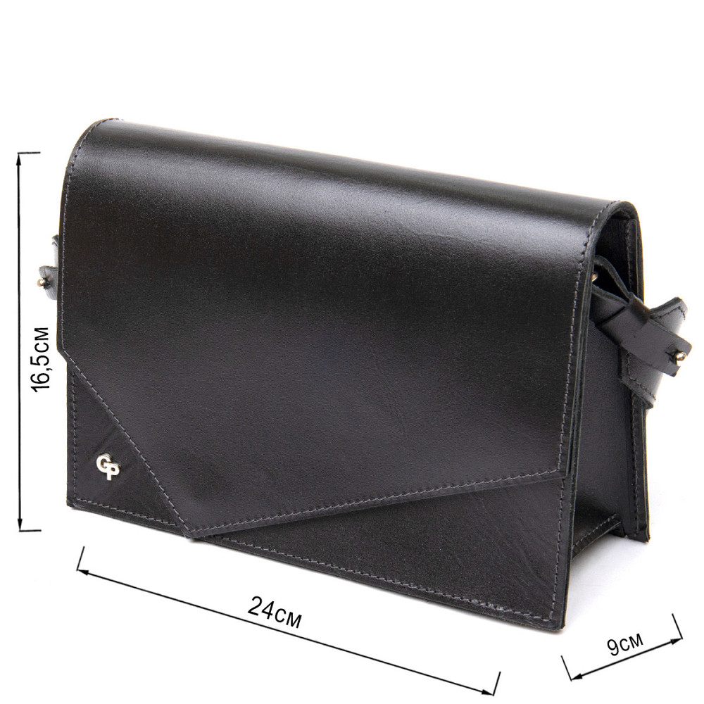 Женская стильная сумка из натуральной кожи GRANDE PELLE 11434 Черный Киев - изображение 8