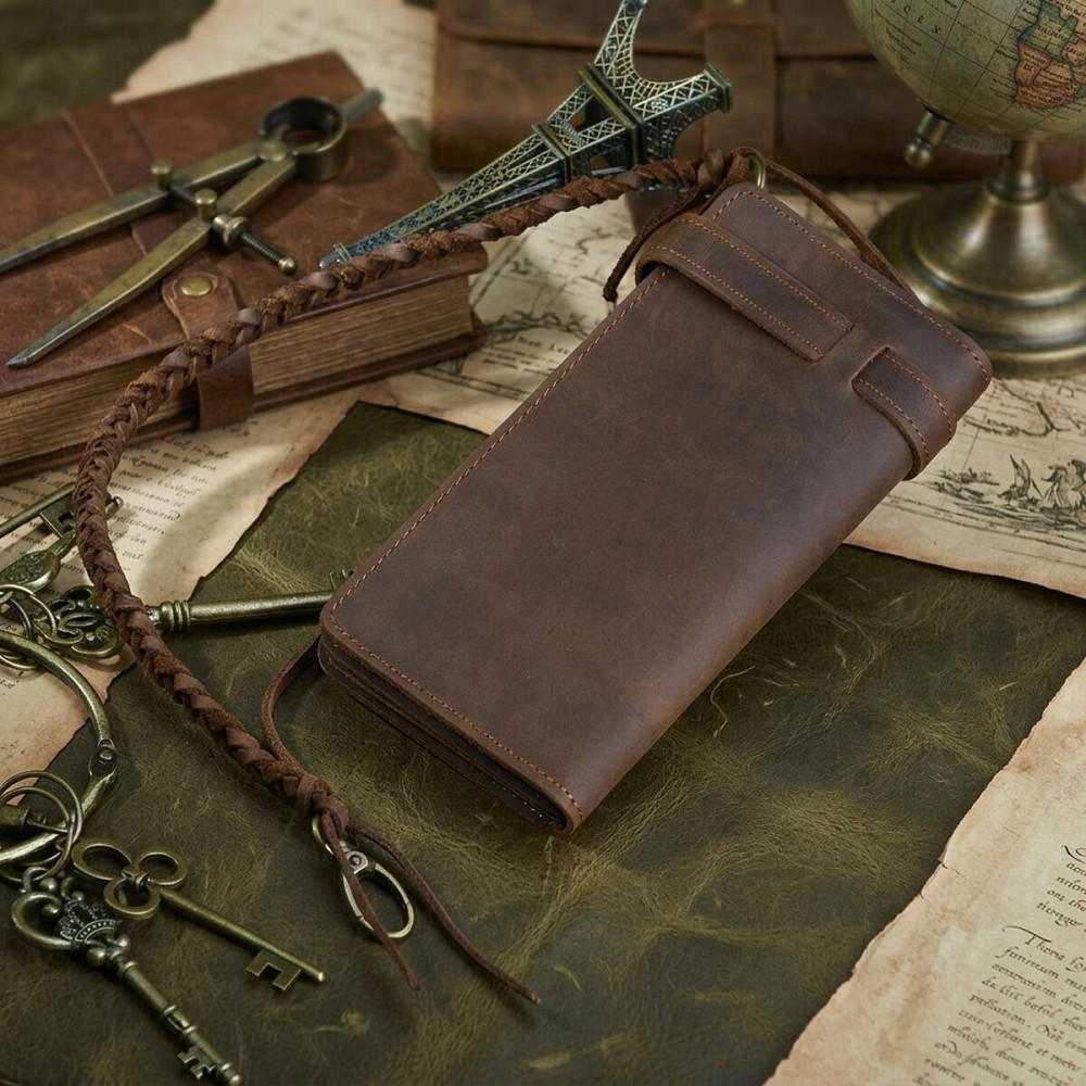 Чоловік клатч Vintage 14383 з вінтажній шкіри Коричневий Київ - фото 14