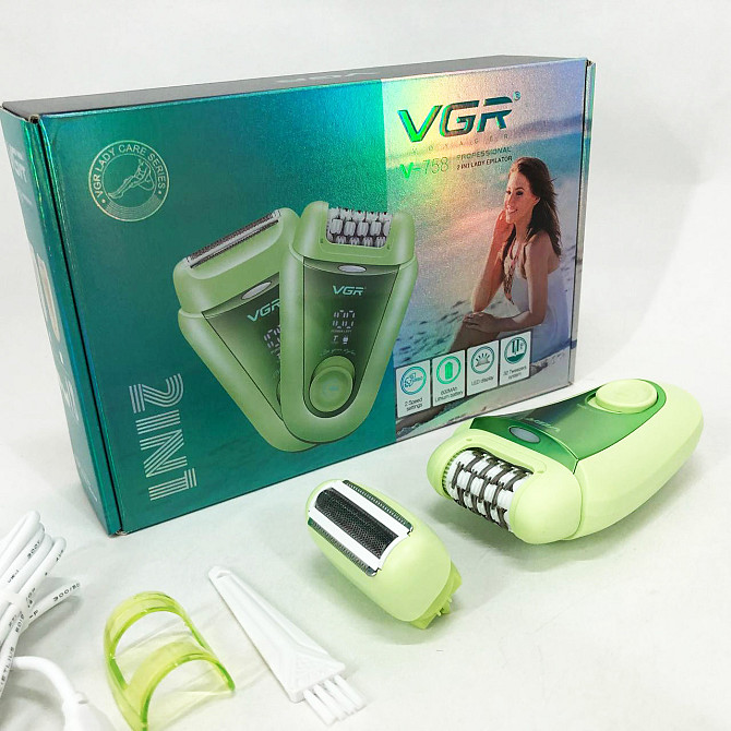 Эпилятор VGR 2 в 1 V-758. DO-966 Цвет: зеленый Киев - изображение 9